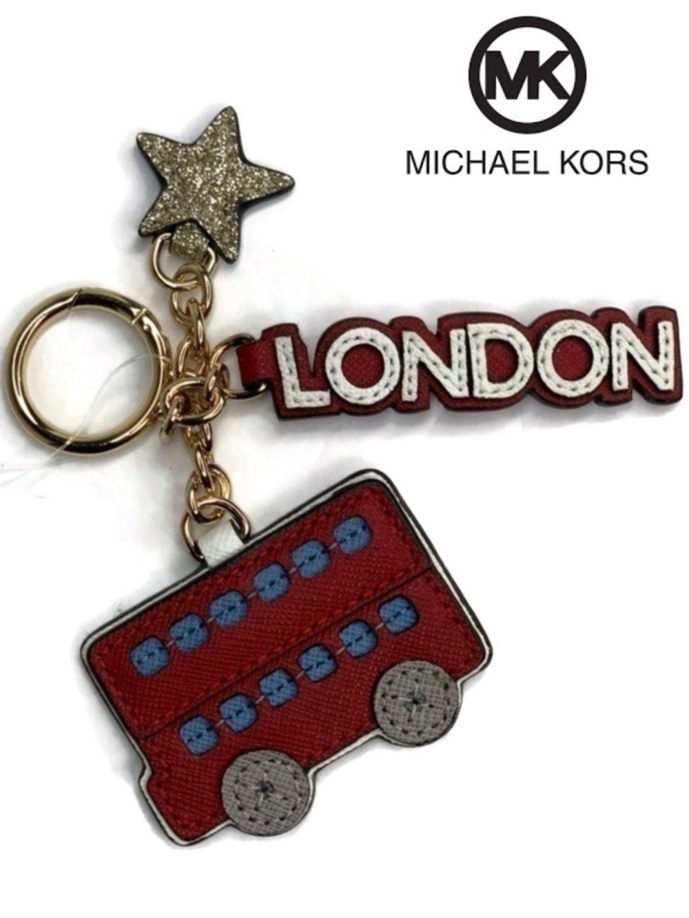 MK Michael Kors London Double Decker Bus Keychain